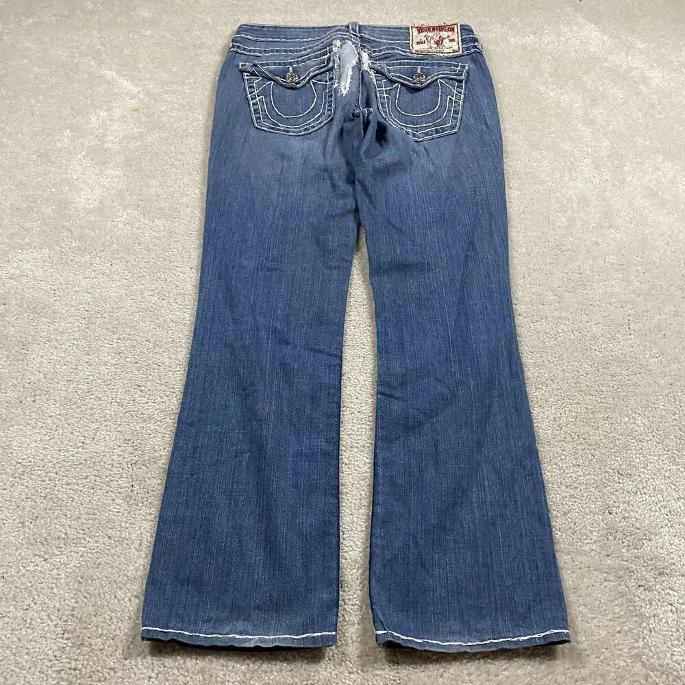 True Religion Billy Super T Jeans Mens 34x32* Blue Bootcut Denim USA Stitch
